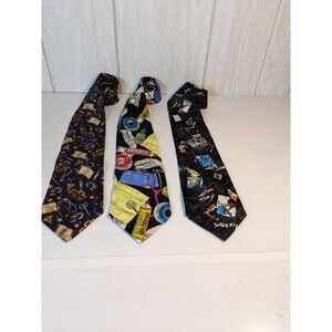 VTG Medical Theme Neckties Bundle Set Of 3 Chez Roffe Addiction Alynn EUC